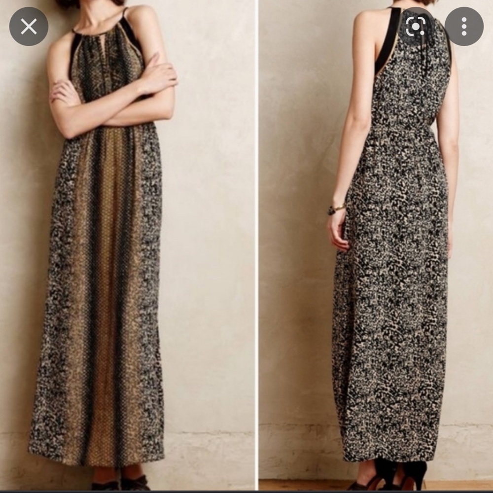 Anthropologie Greylin Beaded Maxi Dress